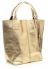 Bőr táska shopper bag Genuine Leather arany 555